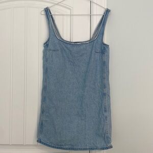 Zara denim mini tank dress small